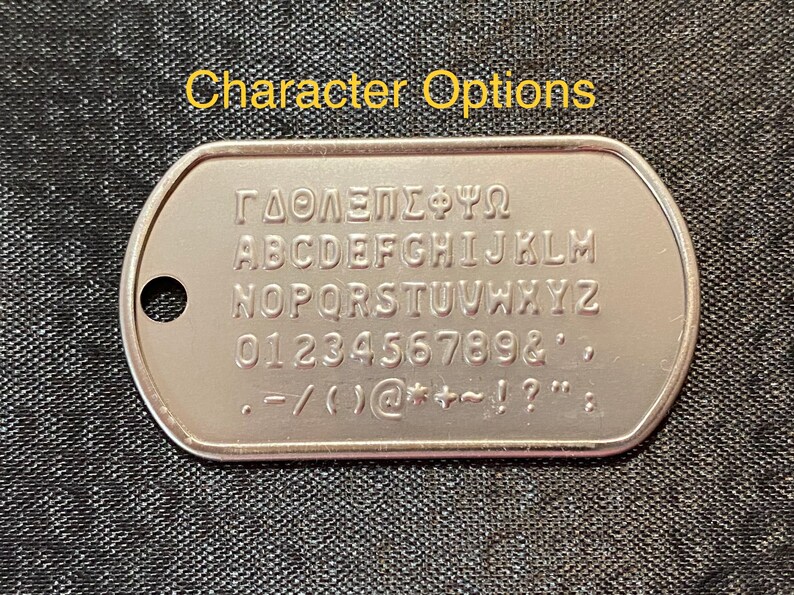 Army Identification Tags Army Dog Tags Etsy