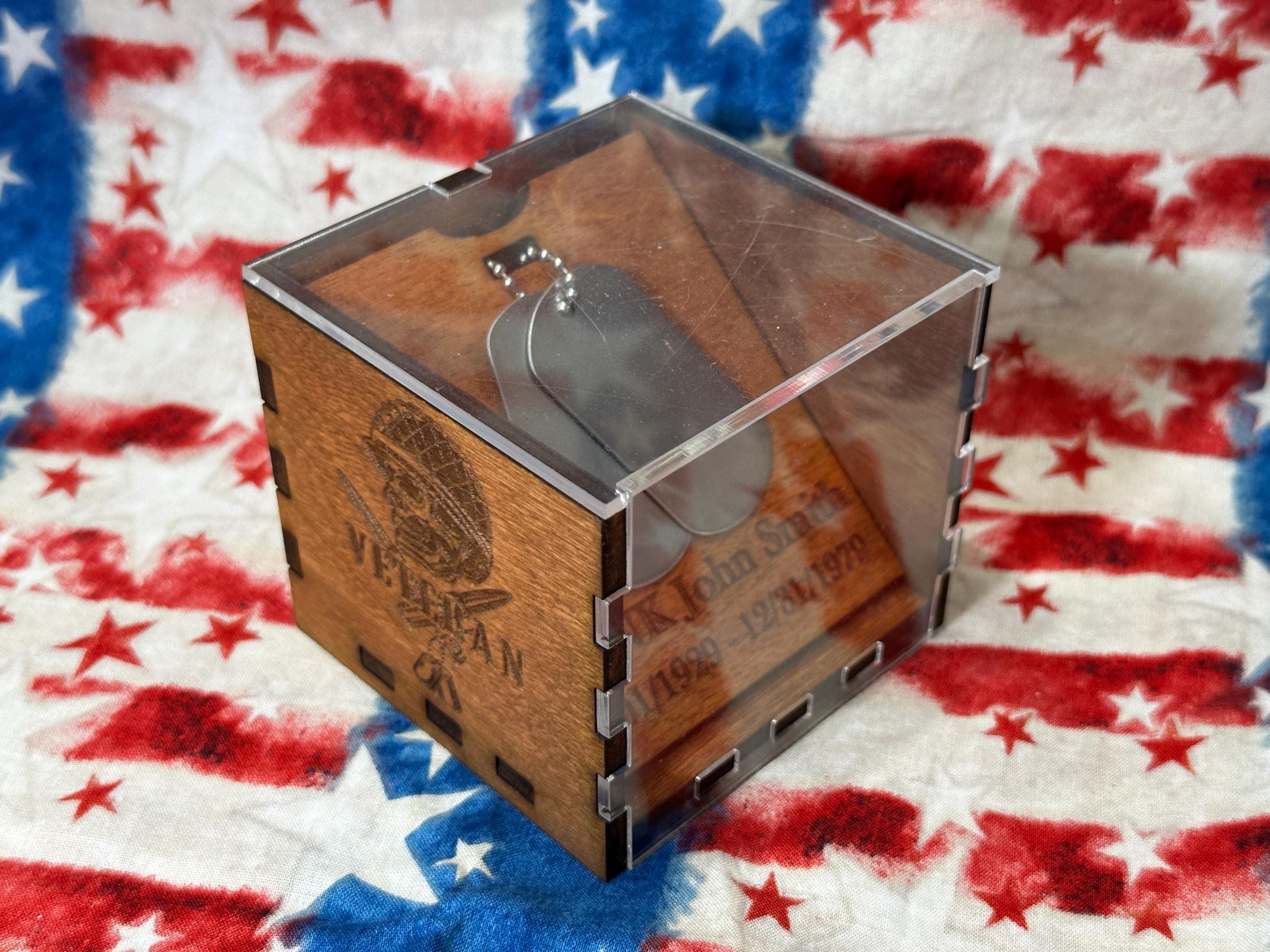 Service Member Dog Tag Display Box (PERSONALIZED) - Etsy