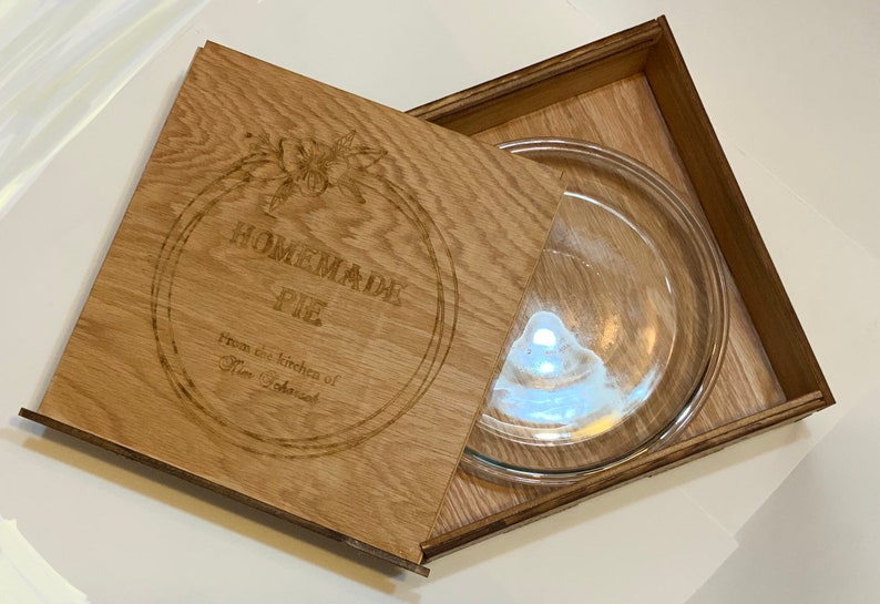 Personalized wood pie box baking box transport pie box Etsy
