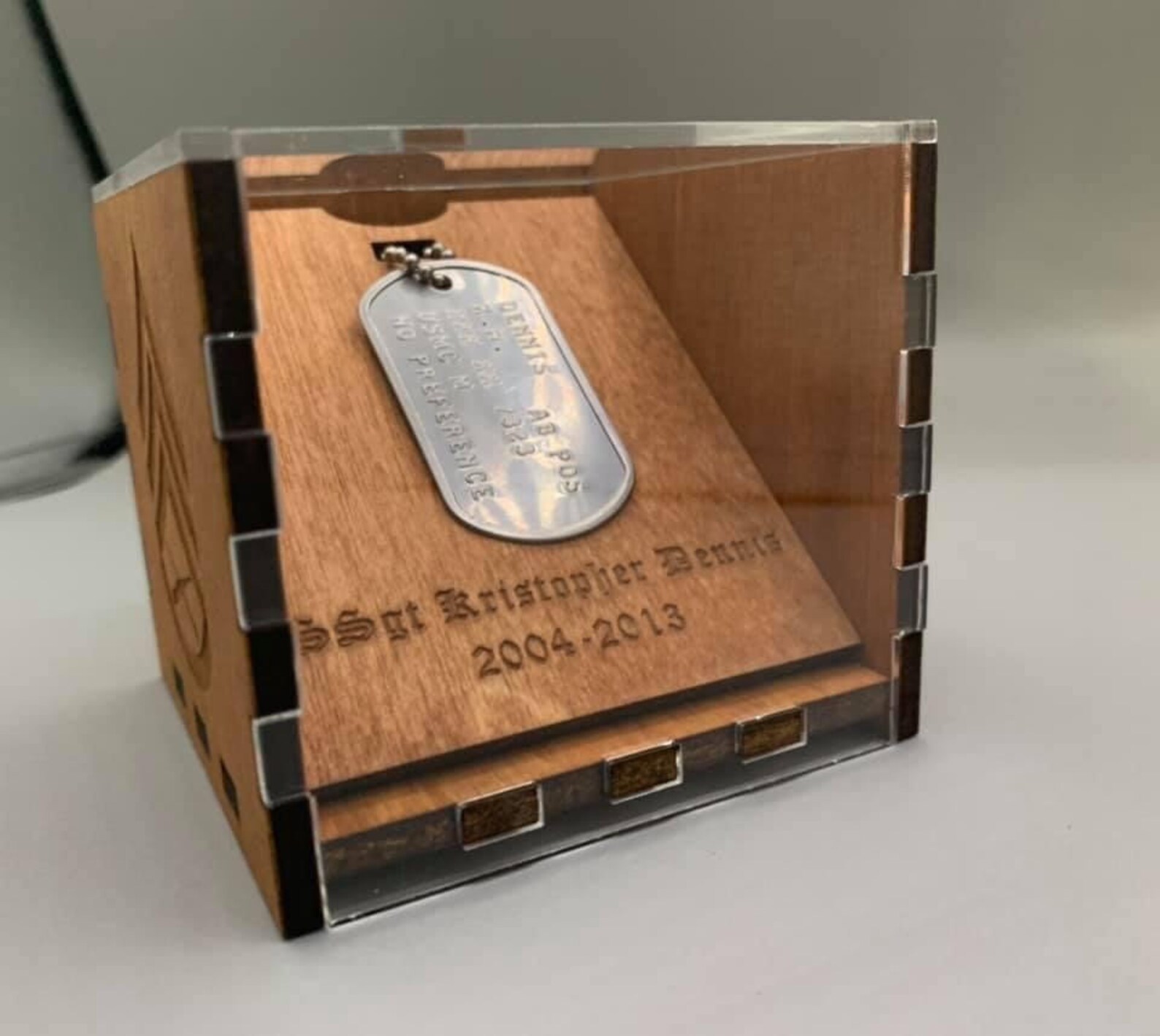 Service Member Dog Tag Display Box Etsy