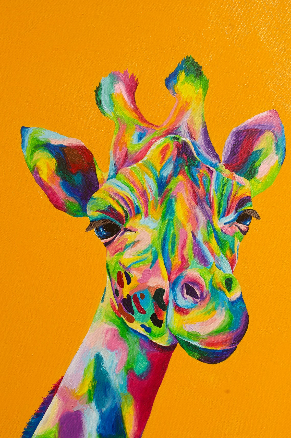 Melvin the Giraffe Original Painting | Etsy