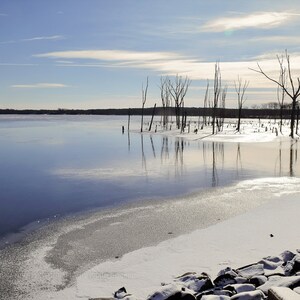 Snowy Morning Photograph, Landscape Photography, Winter Scene Photography, Nature Photography