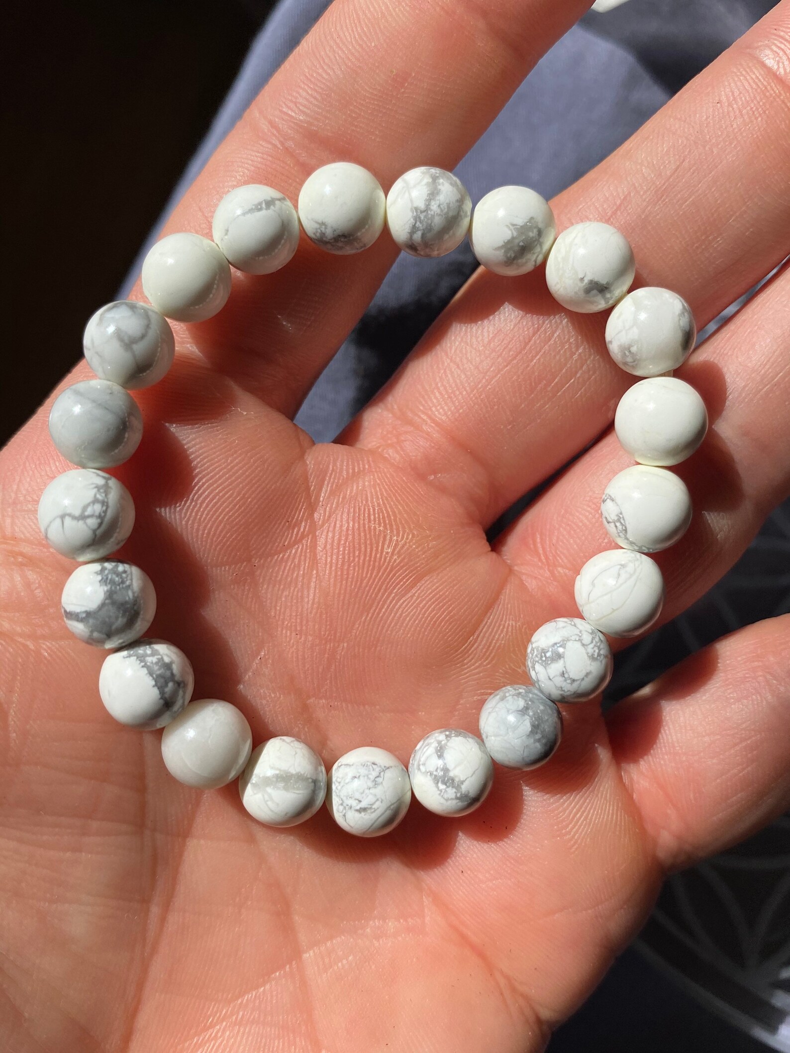 Howlite Bracelet 8MM Handmade Etsy