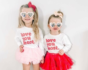 te amo la mayoría de la camisa infantil del día de San Valentín, camisa del día de San Valentín, camiseta de San Valentín para niños, linda camisa de San Valentín para niños, día de San Valentín