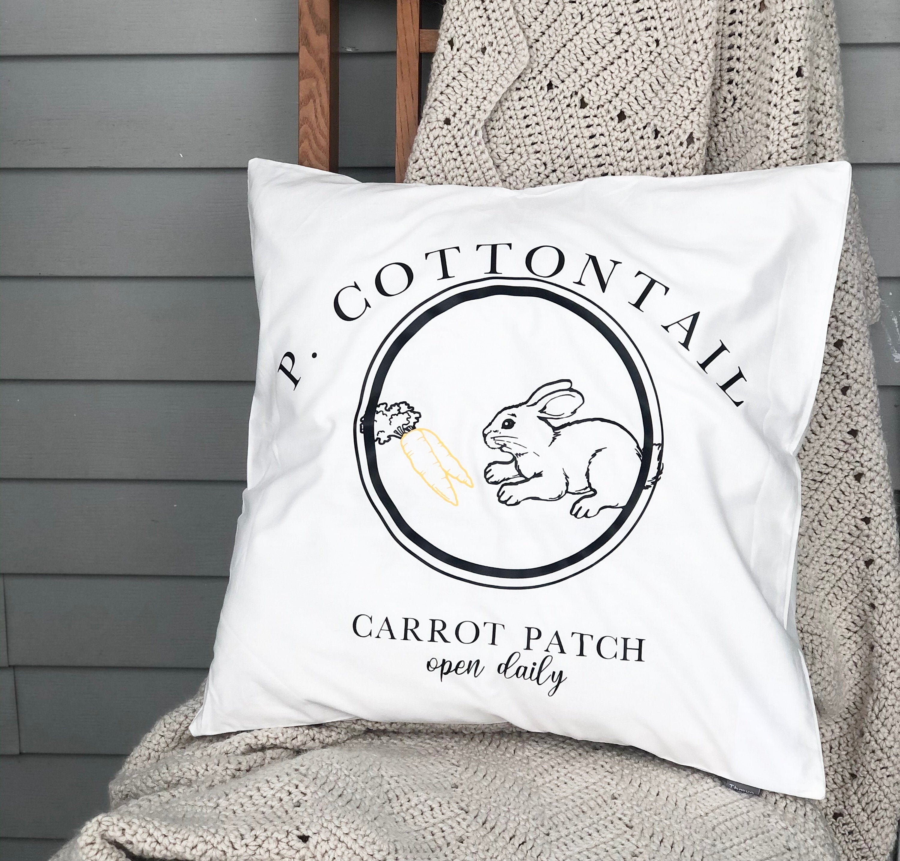 Peter cottontail easter pillow cover cute easter pillow Etsy