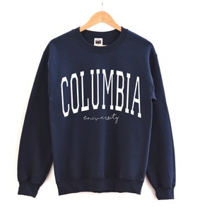 columbia university crew neck sweatshirt