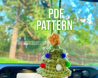 Christmas Tree Hanging Charm Crochet Pattern // PDF // Christmas gift , holiday gift, car charm