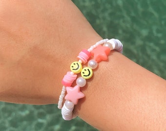 The Smiley Star Stack | Preppy Bracelets