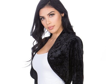 black velvet bolero shrug