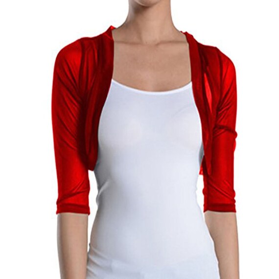 red shrug new look