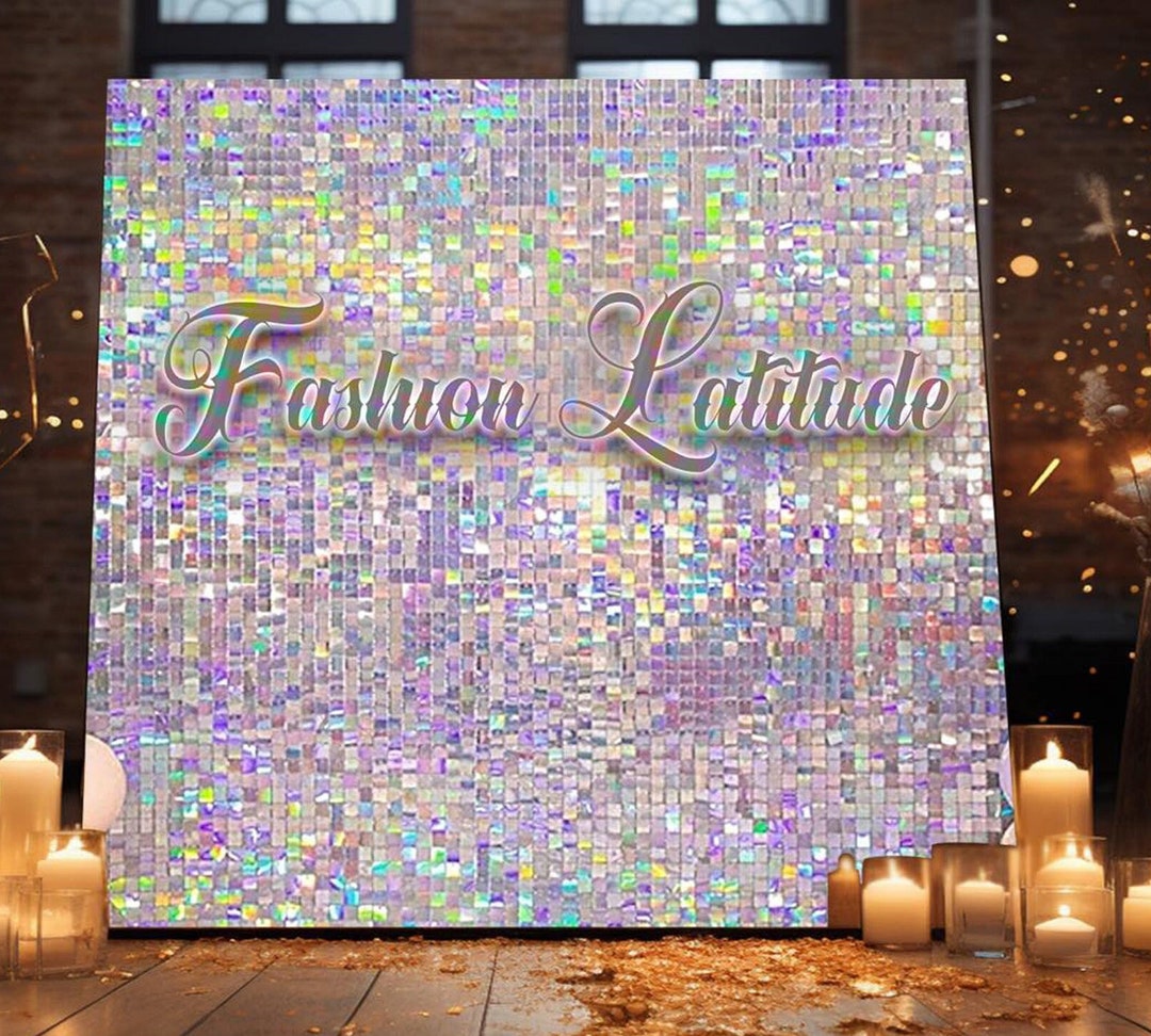 9, 18, 27, 36 Iridescent 12x12 Shimmer Sequins Wall Panels Backdrop