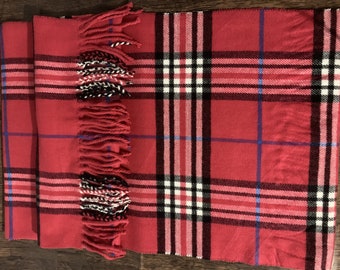 Plaids de Noël rouges très doux unisexes pour hommes et femmes, pied-de-poule, marron beige noir blanc