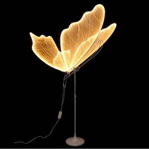 Lunga farfalla guida la strada Supporto in metallo lungo LED Luce Decorazione per eventi Prop Decor Bianco caldo 100 cm, 80 cm