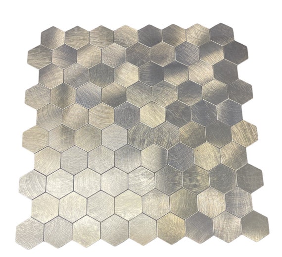Hexagon Stainless Steel Mosaic Tile Bronze Copper Color Black