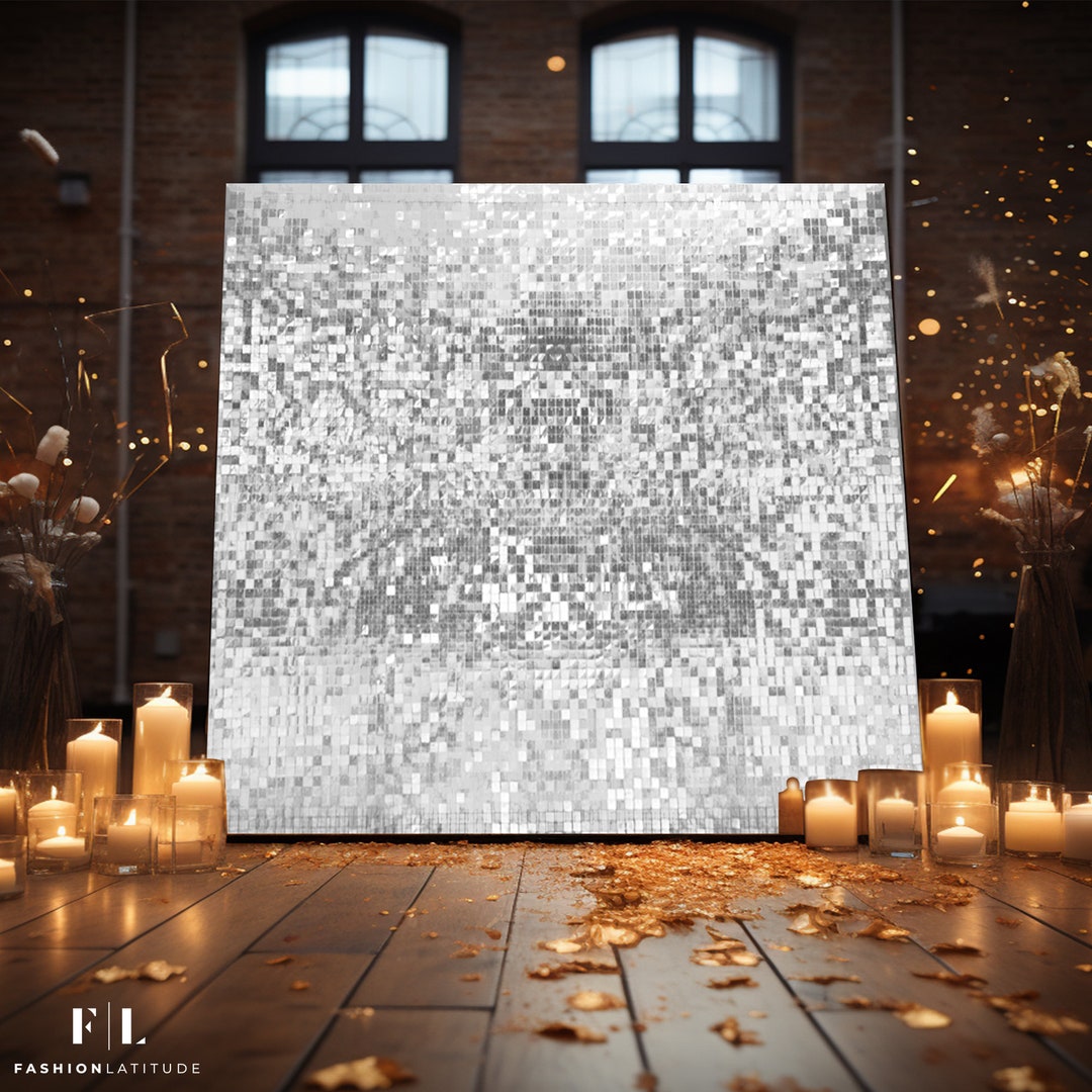 36 Silver 12x12 Shimmer Sequin Wall Panels Etsy Australia