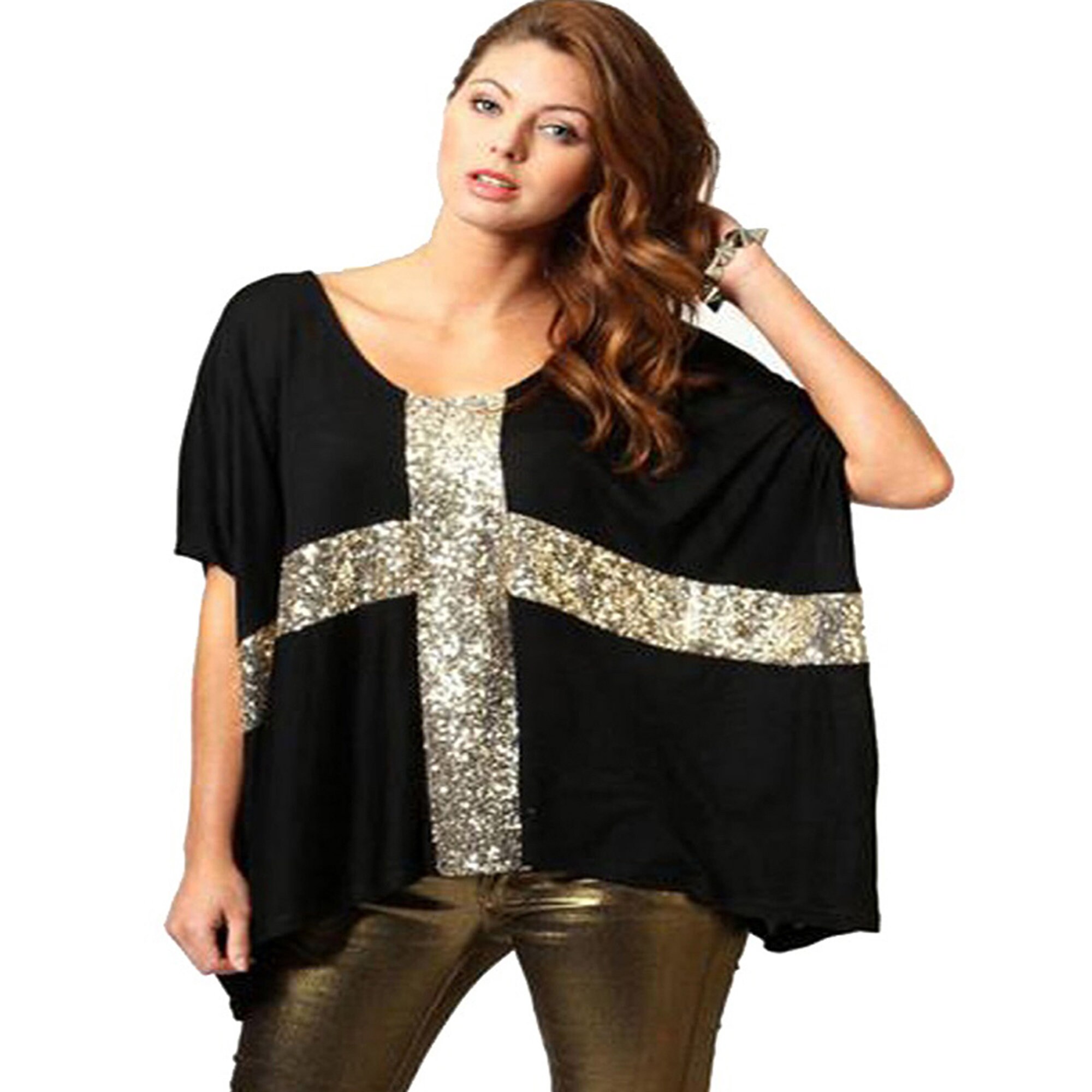 Womens Gold Sequins Glitter Bling Bling Shimmery Cross Design - Etsy