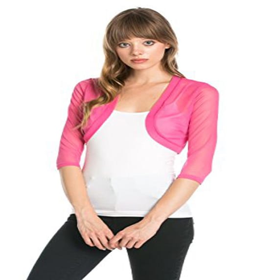 Pink top bolero shrug