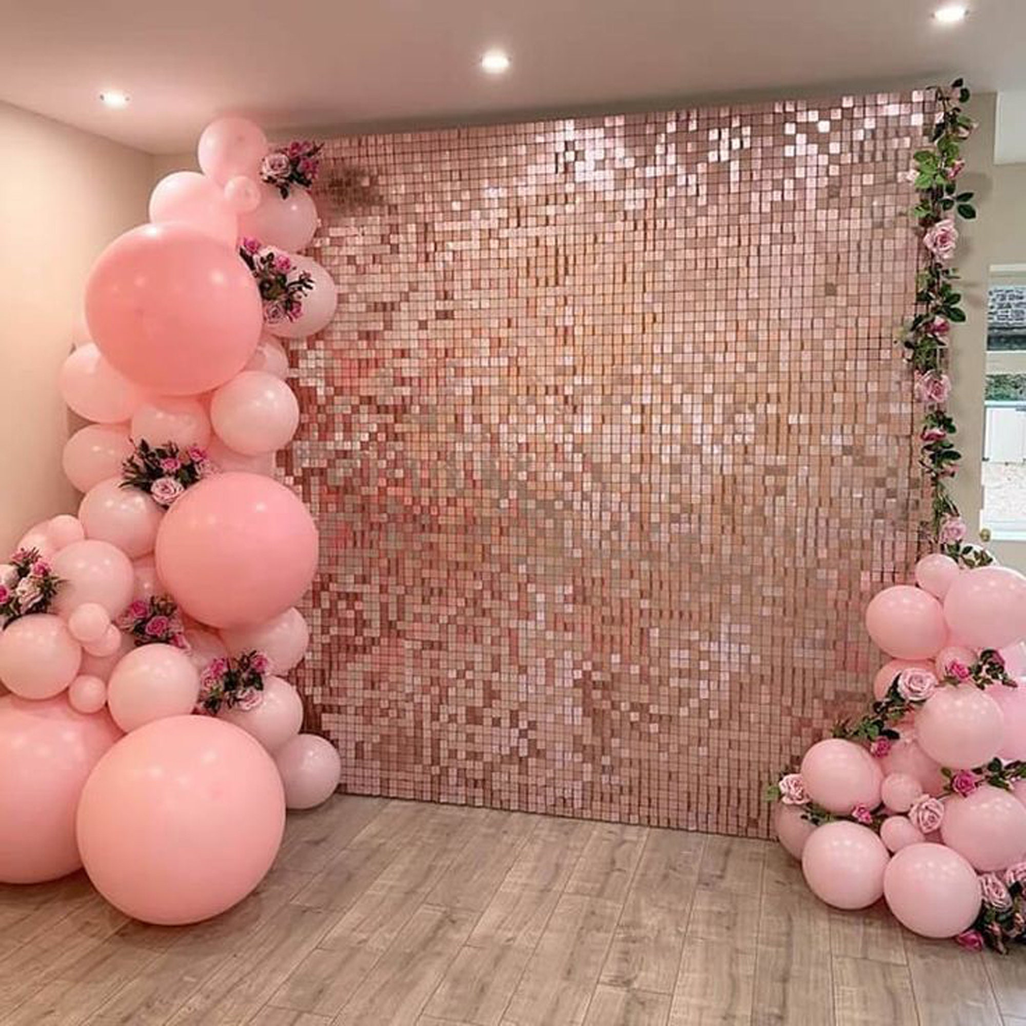 36 Rose Gold 12x12 Shimmer Sequin Wall Panels - Etsy