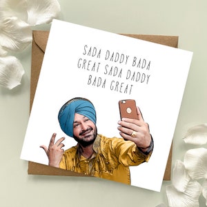 Sada ____ Bada Great | Fathers Day , Rangolicards, Rangoliofficial, South-Asian, Desi Cards, Punjabi, Birthday Card, Anniversary,