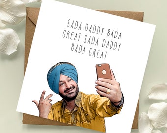 Sada ____ Bada Great / Día del padre, Rangolicards, Rangoliofficial, Sudasiático, Tarjetas Desi, Punjabi, Tarjeta de cumpleaños, Aniversario,