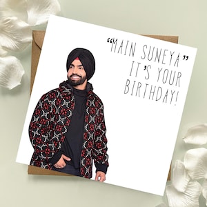 Main Suneya Het is jouw verjaardag! |  Rangolicards, Rangoli-officieel, Zuid-Aziatisch, Desi-kaarten, Punjabi, Verjaardagskaart, Verjaardag,