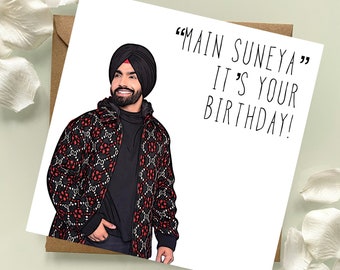 Main Suneya It's Your Birthday! |  Rangolicards, Rangoliofficial, South-Asian, Desi Cards, Punjabi, Birthday Card, Anniversary,