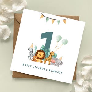 Babyverjaardagskaart | ThePunjabiPostman, Eerste Verjaardag, Kaarten, Verjaardag, Babyjongen, Babymeisje, Kaarten