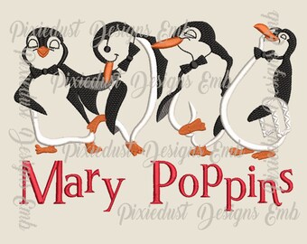 SSFF Printed Scrapbook Page Paper Piece Piecing Disney Mary Poppins PENGUINS