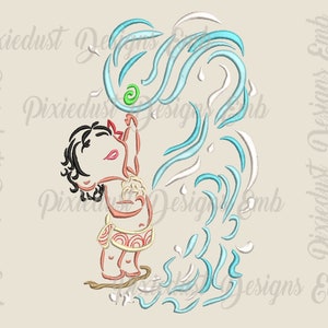 Moana Vaiana Bebe Avec Tortue De Pixar Disney Conception De Etsy