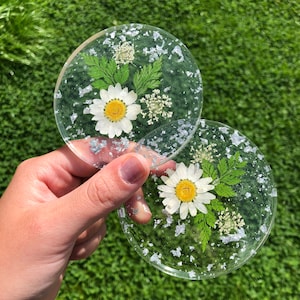 Resin Flower Coaster -  UK
