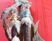 Vintage Kachina Wood Carving by Juan Aguino
