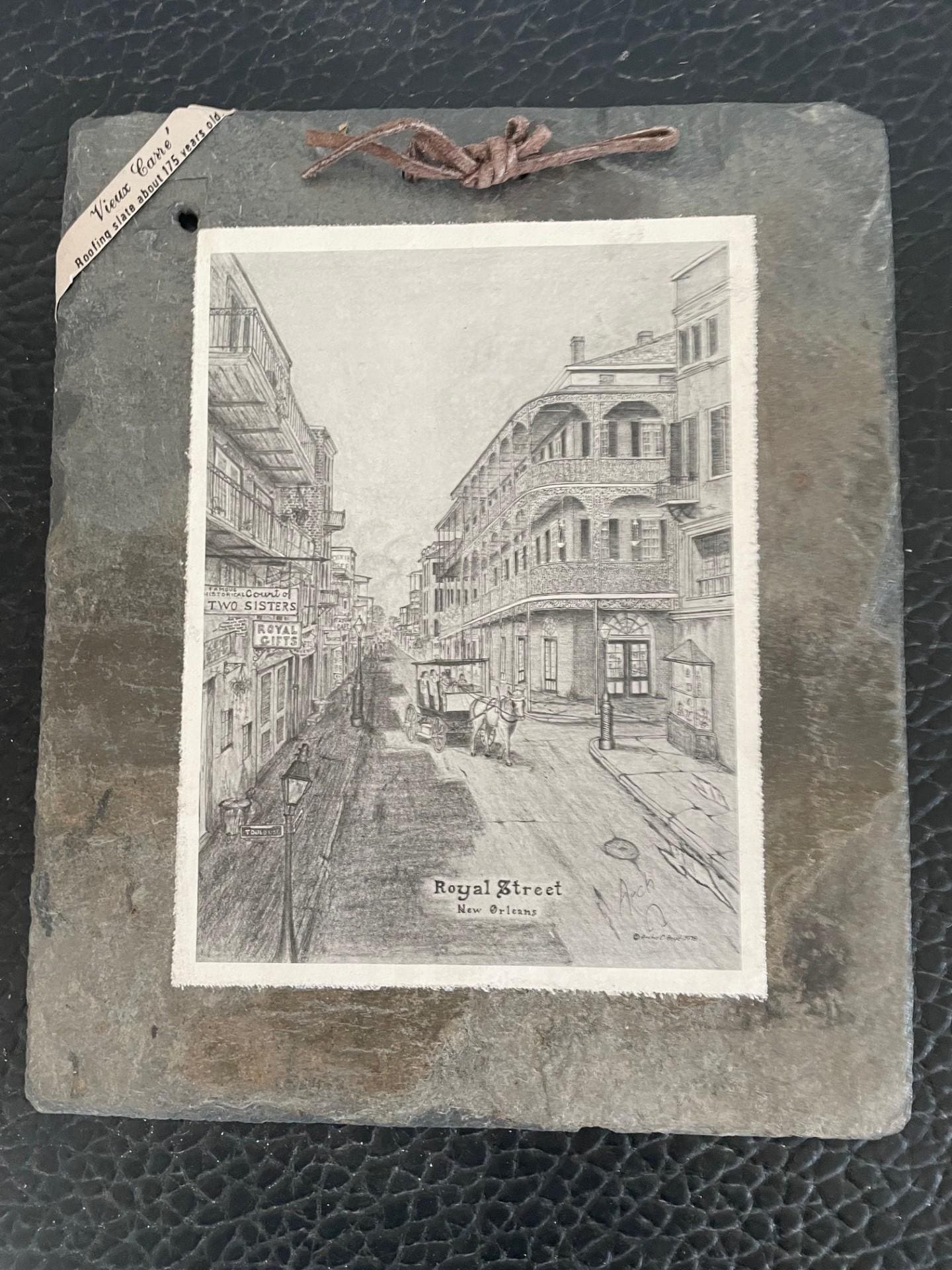 Vieux Carre ニューオーリンズ スレート画 Historic New Orleans Roofing Slate - Etsy