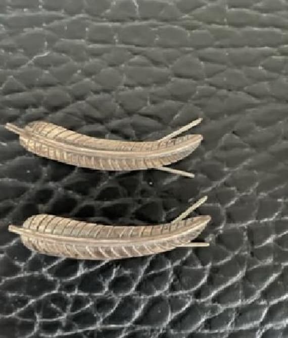 Silver Feather Barrette Set - image 1