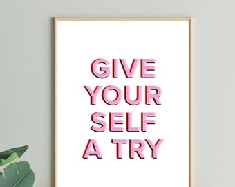 The 1975 Give Yourself A Try Song Music Lyrics Quote Wall Art Poster Print INSTANT DIGITAL DOWNLOAD