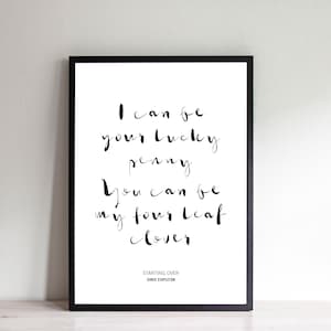 Starting Over Chris Stapleton Song Music Country Rock Band Lyrics Zitat Wall Art Poster Print INSTANT DOWNLOAD