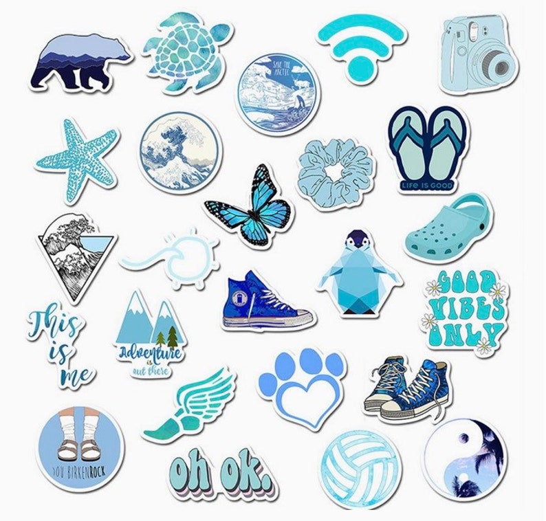 Blue Aesthetic Sticker Pack