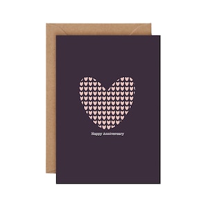 Tarjeta de aniversario - Tarjeta de aniversario de boda - Tarjeta de novia - Tarjeta de novio - Tarjeta romántica