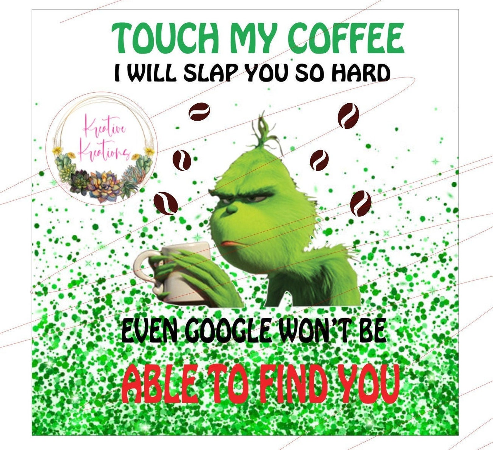 Download Grinch Touch my coffee svgpngjpgpdf tumbler wrap | Etsy