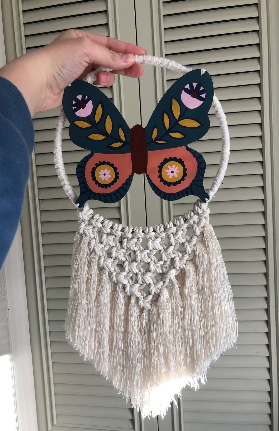Handmade Butterfly Macrame Wall Hanging Etsy Australia