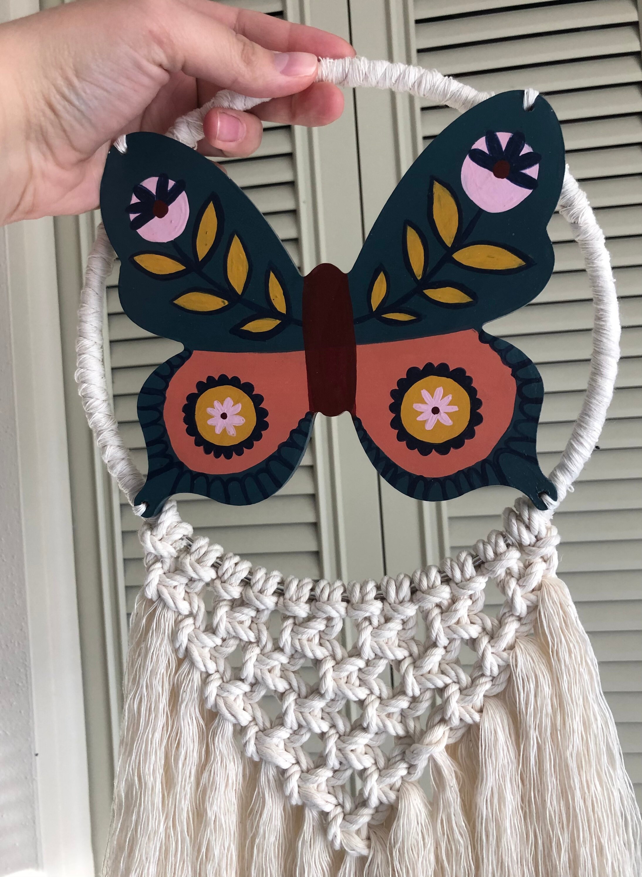 Handmade Butterfly Macrame Wall Hanging Etsy Australia