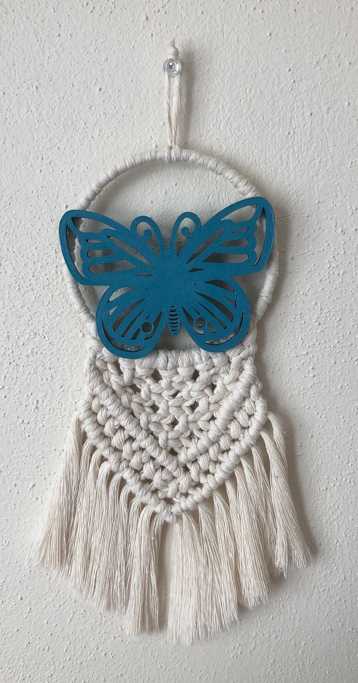 Handmade mini macrame butterfly wall hanging Etsy