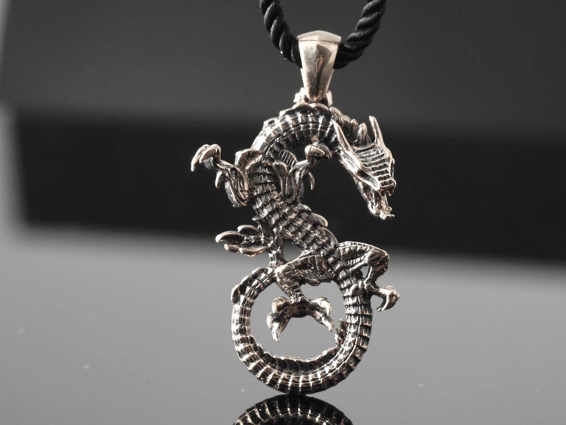 Animal Pendant Celtic Dragon Viking Jewelry Dragon Dragon Necklace Norse Pendant Silver Dragon Dragon Pendant Silver 925