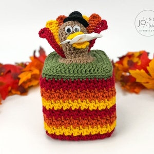 Crochet Turkey Tissue Dispenser / Tissue Box Cover Pattern image 4