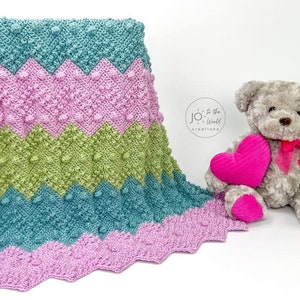 Textured Chevron Crochet Blanket Pattern Make it as a Lapghan, Afghan, Throw or Baby Blanket image 3