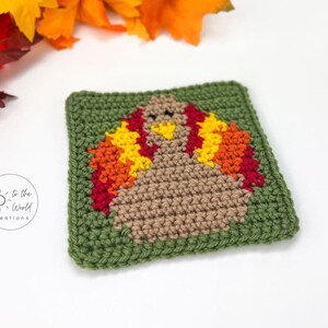 Crochet Turkey Coasters Pattern image 4