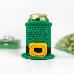 St. Patrick's Day Can Cozy Crochet Pattern image 1