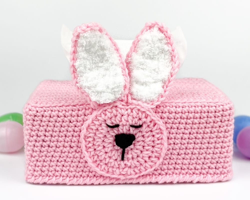 40 Easter Bunny Crochet Patterns for Spring Gifts, Baskets, and Home Decor 7 Easter Bunny Tissue Box Cover Crochet
