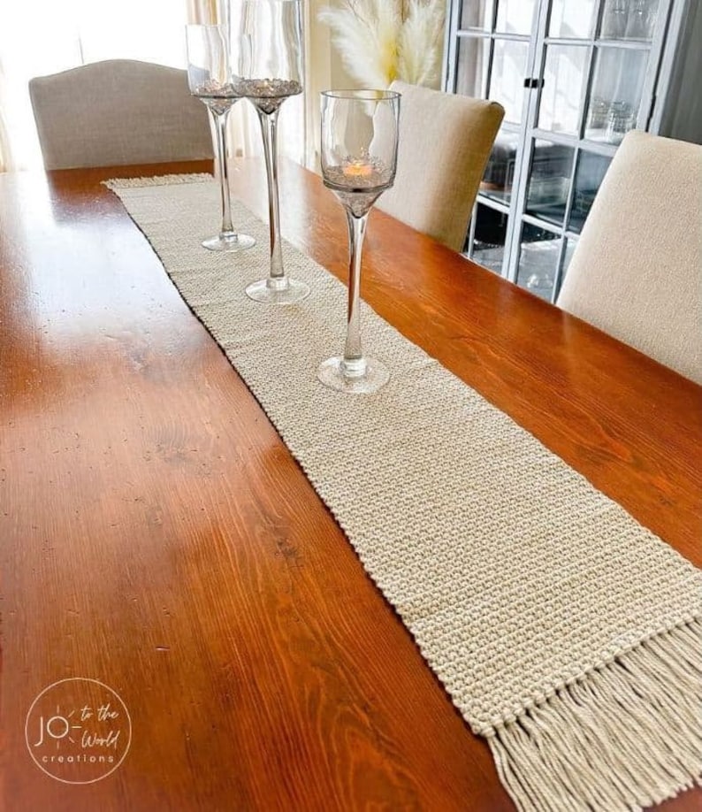 Easy Crochet Table Runner Pattern Modern Table Runner Crochet Pattern