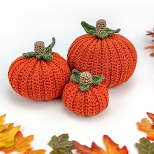 Easy Pumpkins Crochet Pattern | Crochet Pumpkin Pattern | Small Crochet Pumpkin | Medium Crochet Pumpkin | Large Crochet Pumpkin Pattern