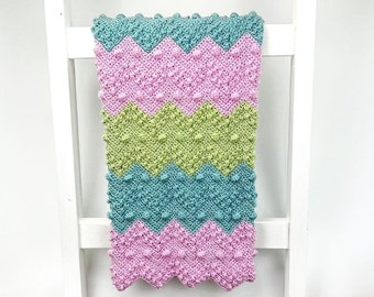 Textured Chevron Crochet Blanket Pattern - Make it as a Lapghan, Afghan, Throw or Baby Blanket